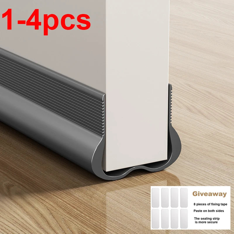 1-4pcs Door Bottom Sealing Strip PVC Soundproofing Wind and Dust Proof Weather Stripping Easy Installation Removable Strip Qme
