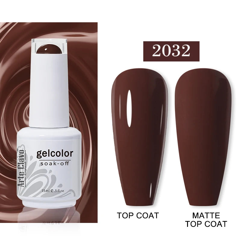 Arte Clavo15ml Gel Nail Polish Art 65 Colors Colorful Soak Off UV