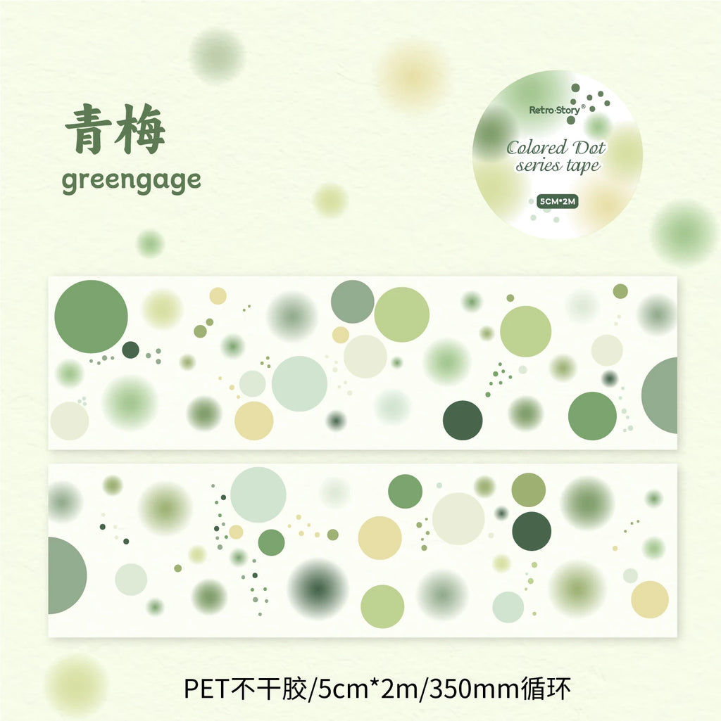2m/Roll Color Dots Decorative Adhesive Washi Tape Masking Tapes Craft Planner Scrapbooking Label Stickers Japanese Stationery Qme B 50mmX200cm