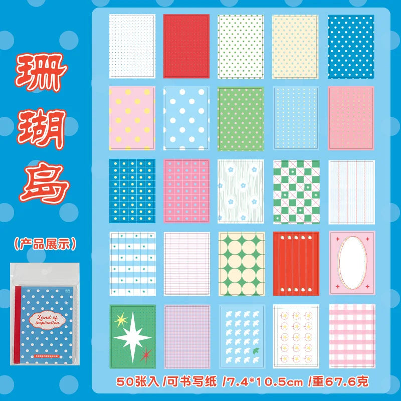 Inspiration Country Series Die-Cut Stickers Book 20/50 Pcs for DIY Decorative Scrapbook Phone Case Aesthetic Stationery Stickers Qme A
