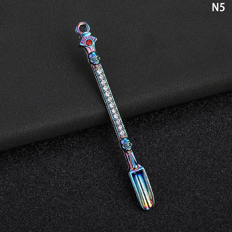 Alloy Tea Spoon Retro Auspicious Cloud Texture Kung Fu Taking Tool Qme 5