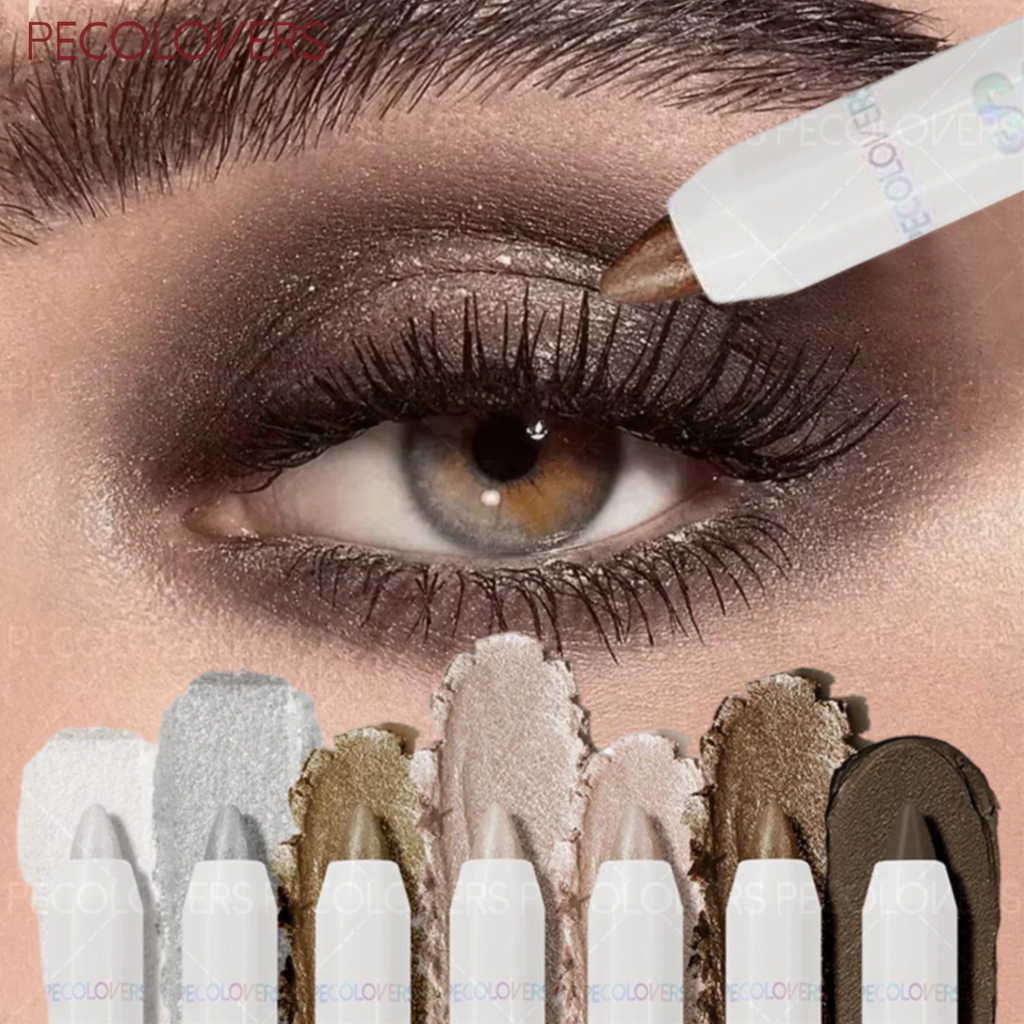 Single Fine Shimmer Eyeshadow Stick Brighten Ash Brown Travel Qme