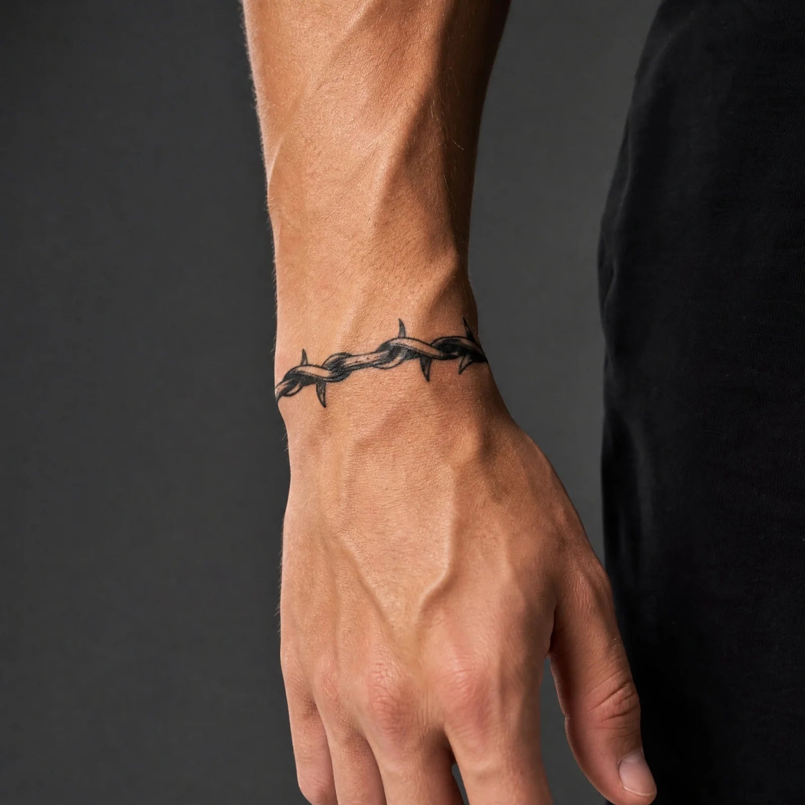 1pc Thorn Armband Waterproof Long-lasting Temporary Tattoo Stylish Semi-permanent Arm Tattoo Sticker Cosplay Effect Products Qme