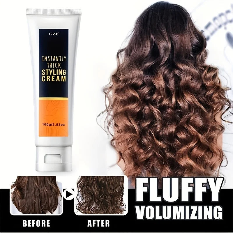 GZE Instantly Thick Styling Cream - Volumizes, Texturizes, and Adds Body to Hair - Lightweight Formula for All Hair Types Qme