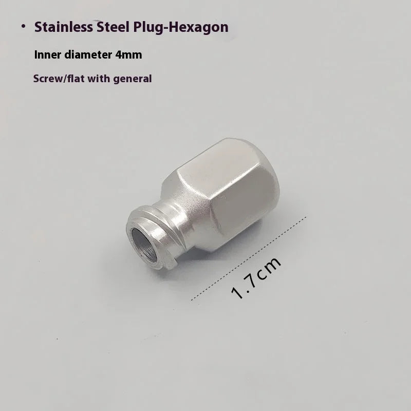 Stainless Steel Injector Plug Adapter Fat Transfer Threaded Flat Qme a