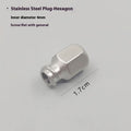 Stainless Steel Injector Plug Adapter Fat Transfer Threaded Flat Qme a
