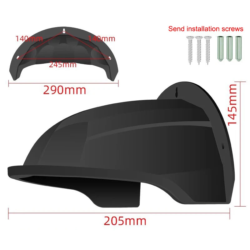 Universal Sun Rain Shade Camera Cover Shield Nest Ring Arlo Dome Qme black