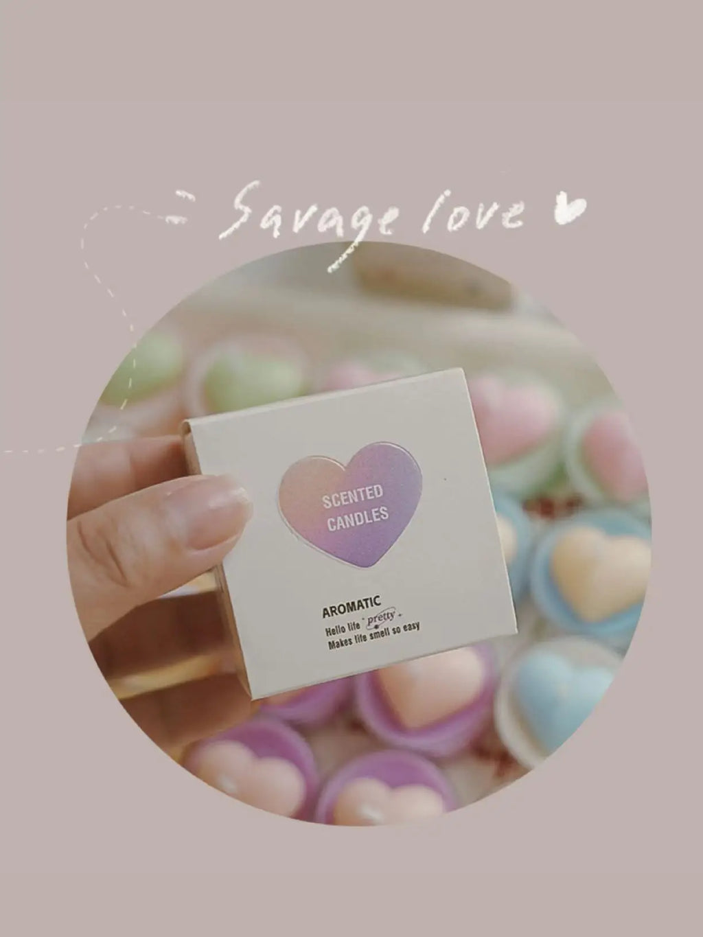 Tiny Heart Fragrance Candles Vibrant Scent Tealights Household Qme