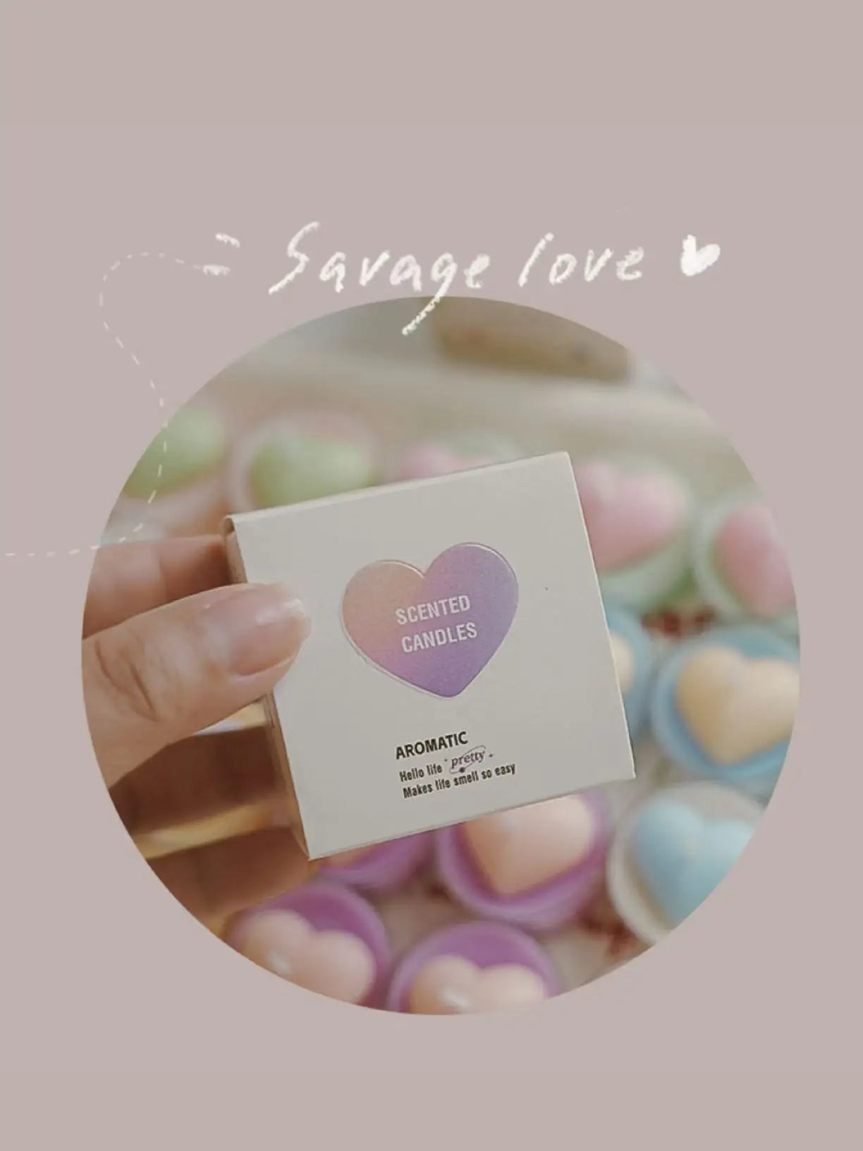 Tiny Heart Fragrance Candles Vibrant Scent Tealights Household Qme