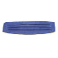Silk Men's Classic Cummerbund Black Twill Satin Buckle Elastic Qme Blue L