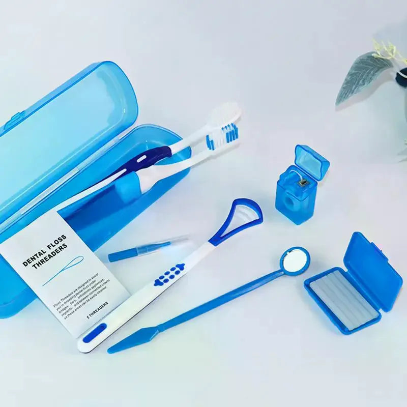 Complete Dental Oral Care Portable Teeth Cleaning Tool Storage Case Qme