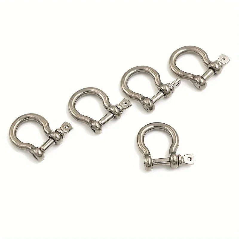 5pcs M4 Stainless Steel Bow Shackle with Screw Pin for Rigging and More! Qme