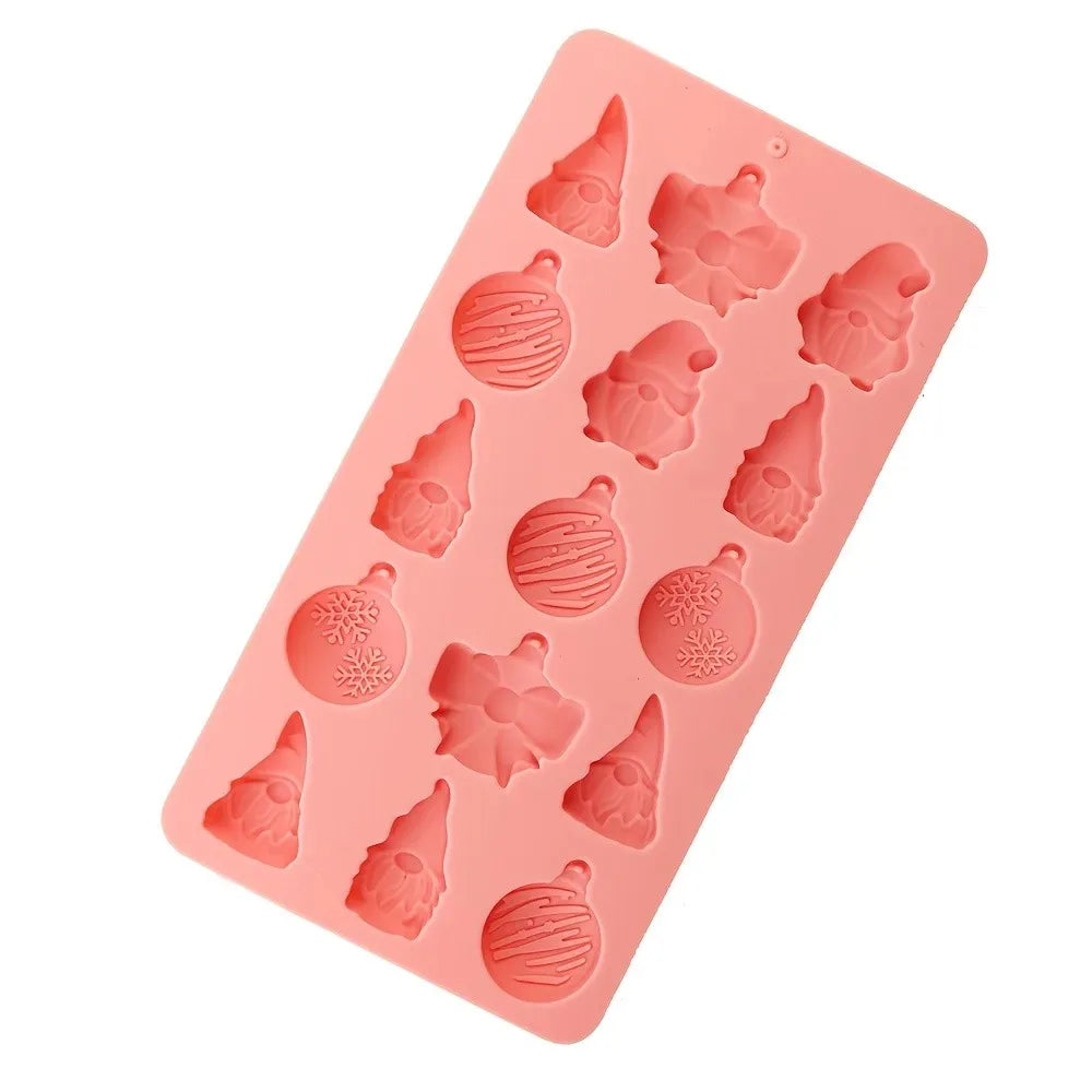 Christmas Silicone Mold Cake Chocolate Candy Maker Snowflake Tree Qme