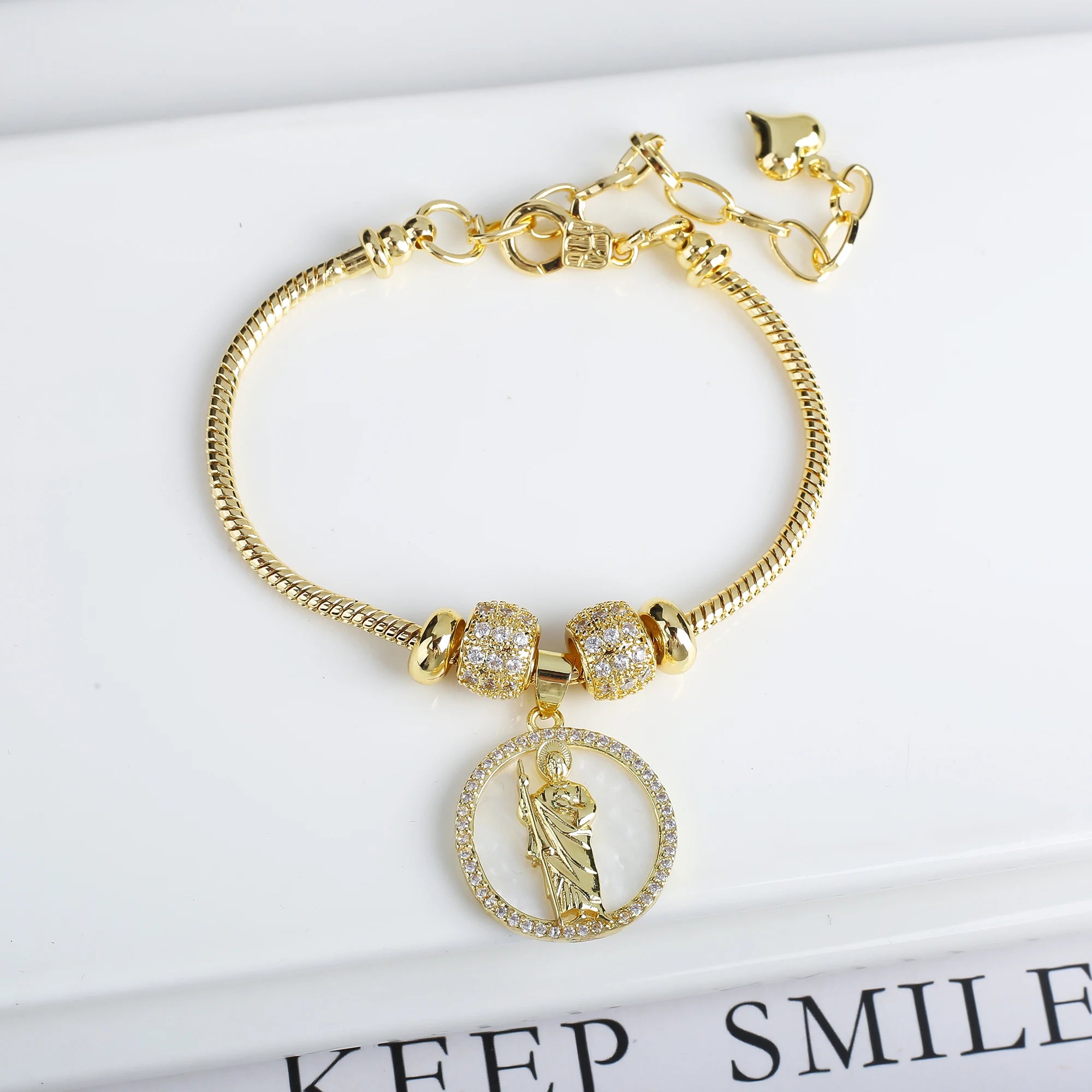 Adjustable Zirconia Geometric Character Heart Shape Snake Chain Bracelet Fashion For Woman Girl Holiday Birthday Jewelry Gift Qme 7