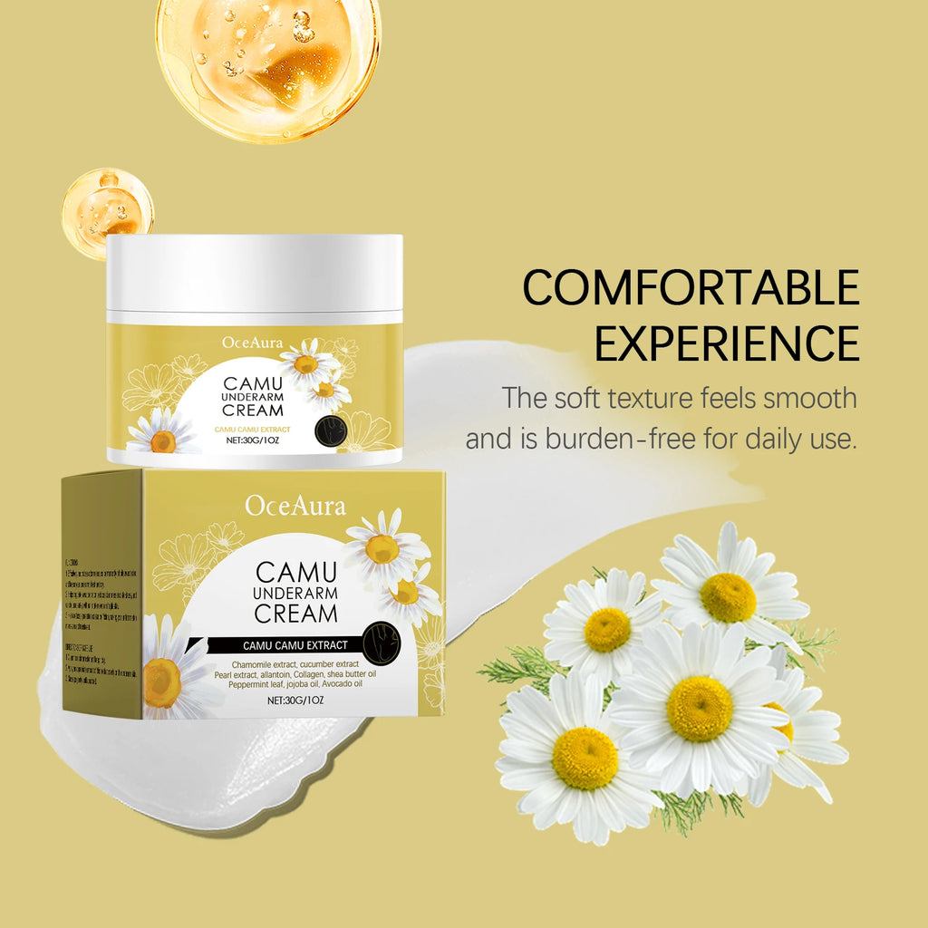 Oceaura Camu Underarm Cream Odor Neutralizing Sweat Inhibiting Qme