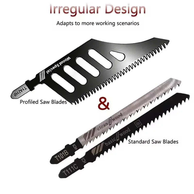 20/1PCS Jigsaw Blades Heavy Duty T-Shank Wood Aluminum Cutting Coarse Teeth Precision Tight Spaces Tools Replaceable Cut Tools Qme