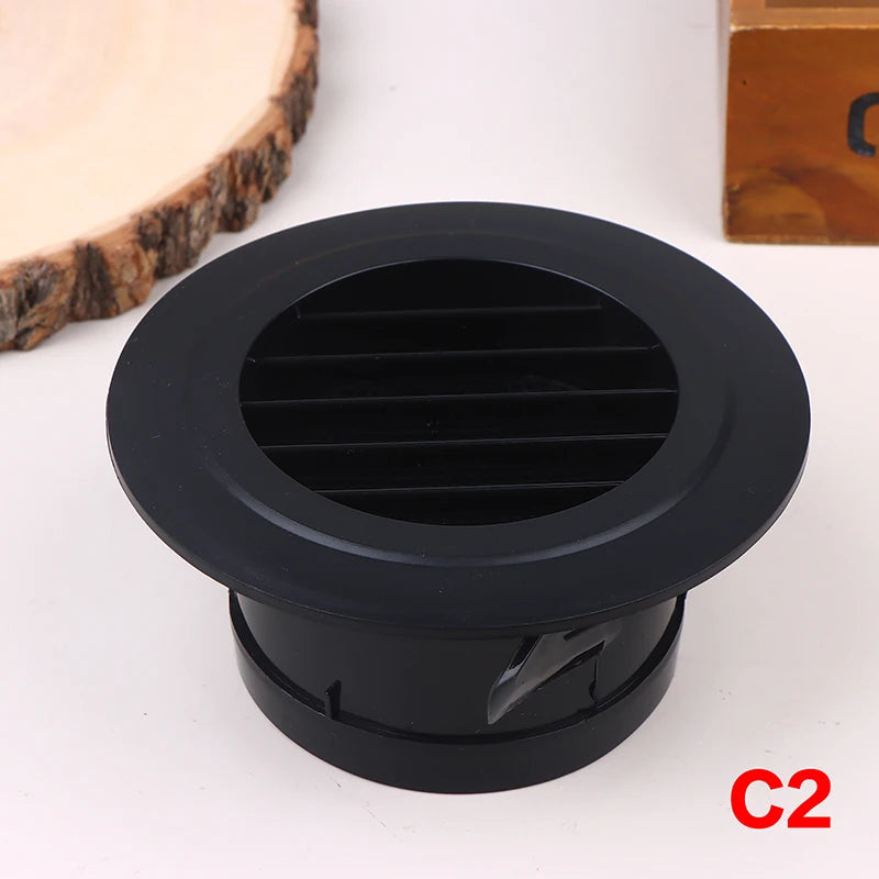 75/100/125mm Round Ducting Ventilation Cover Air Vent Extract Valve Grille Air Circulation Vents Cover Qme C2