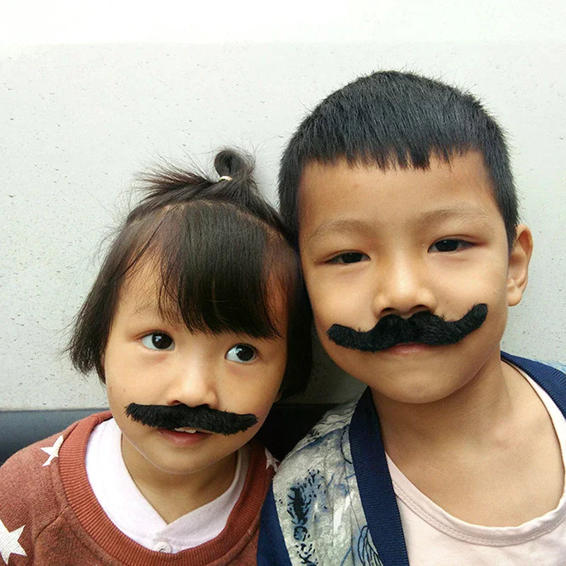 48Pcs Funny Costume Mustache Pirate Halloween Fake Beard Whisker Party Supplies. Qme