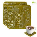 Creative Circuit Board Coaster Drinkware Accessories Personalized PCB Qme A7 1pc
