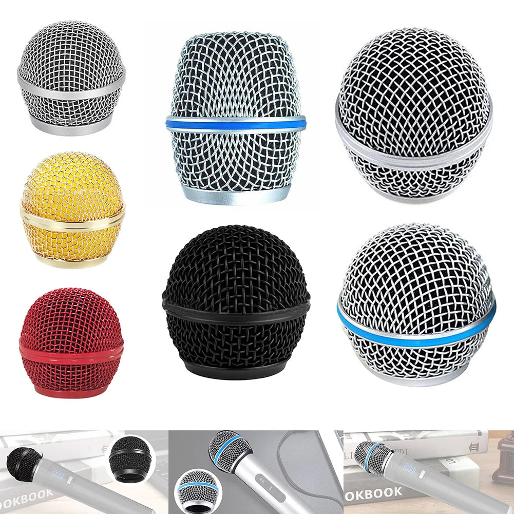 Microphone Replacement Head Mic Grille Cover Shure Beta 58 Microph Qme