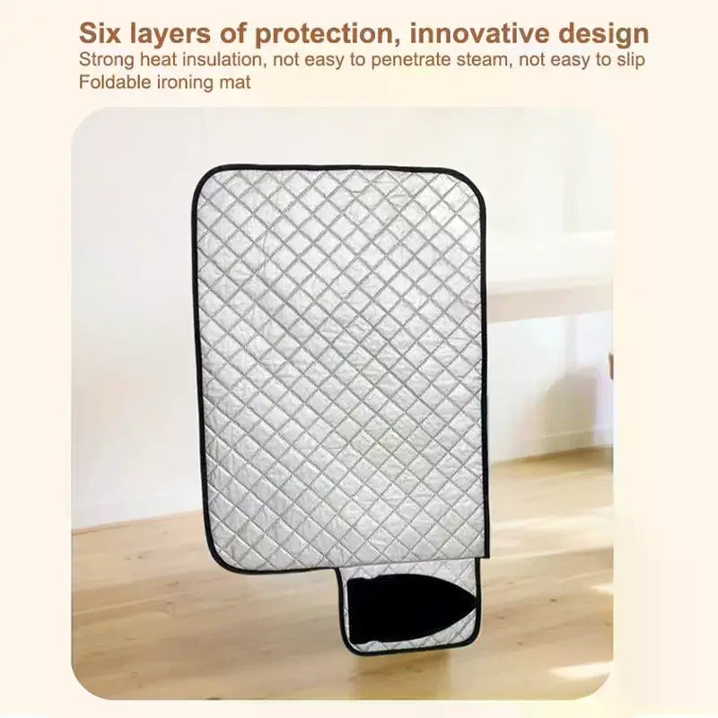 Foldable Ironing Mat Heat Resistant And Steam Proof Perfect For Home Daily Use And Travel Easy To Store Qme