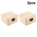 8x8x4 Plain Natural Wooden Packing Box Storage Home Sundries Qme 2pcs
