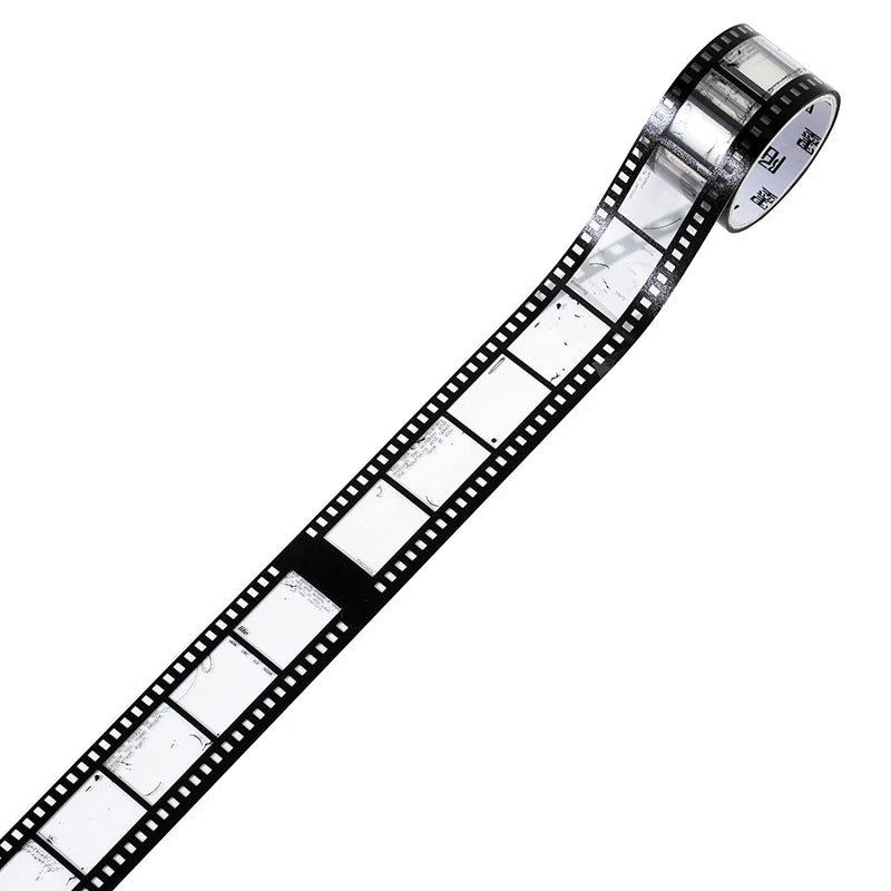 25mm*2m Vintage Film PET Tapes DIY Scrapbooking Collage Stationery Decor Journalling Materials Adhesive Labels Tapes Qme A
