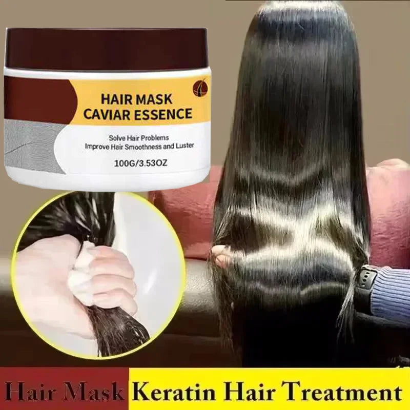 Magical Keratin Hair Mask 5 Seconds Repair Damaged Frizzy Hair Soft Smooth Shiny Nutrition Deep Moisturize Nourishing Hair Care Qme