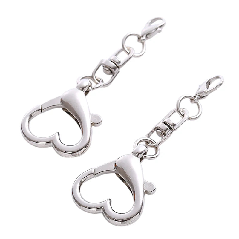Round Wire Open Ring Metal Key Holder Unique Alloy Heart Keyring Qme