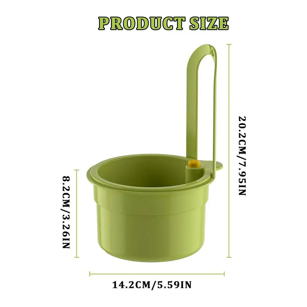 Sink filter basket faucet hanging filter kitchen hanging drain basket Press To Clean Sink Strainer for Home Apartment Qme Green