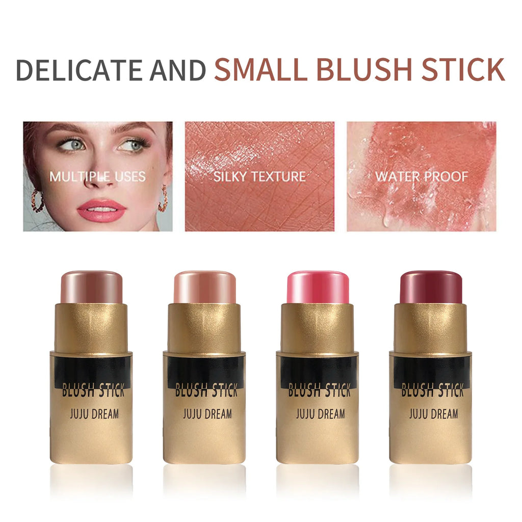 Natural Nude Blush Stick Multi-functional Face Lip Makeup Brightening Qme