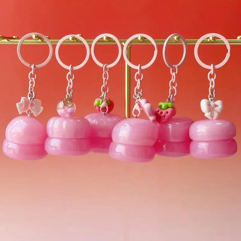 Mini Plastic Lip Balm Containers Keychain Portable Jars Mask Cream Qme