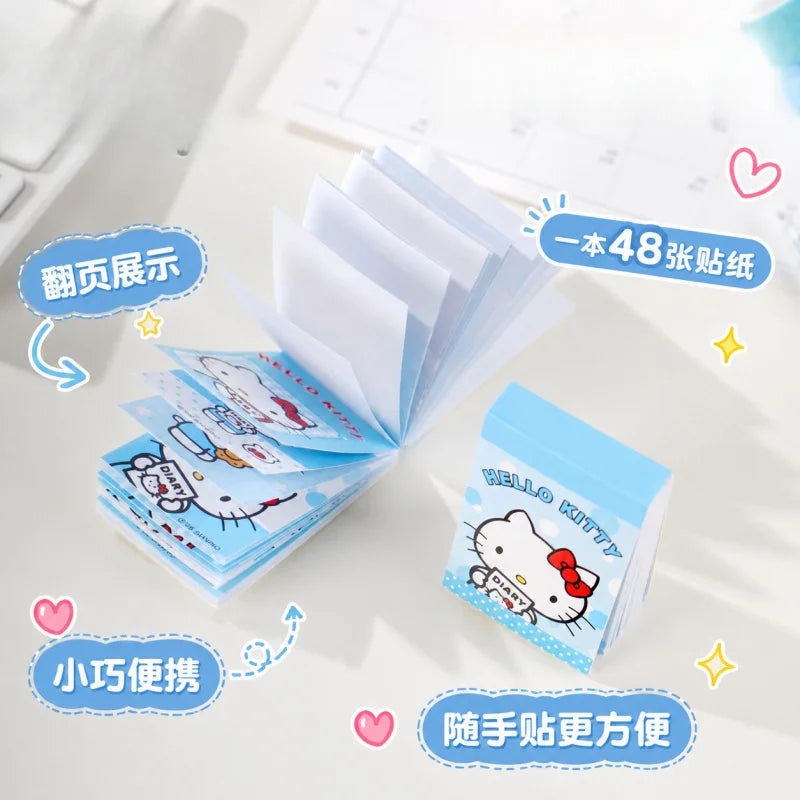 Hello Kitty Kuromi Sticker Book Portable Pocket Planner Stickers Mini Qme