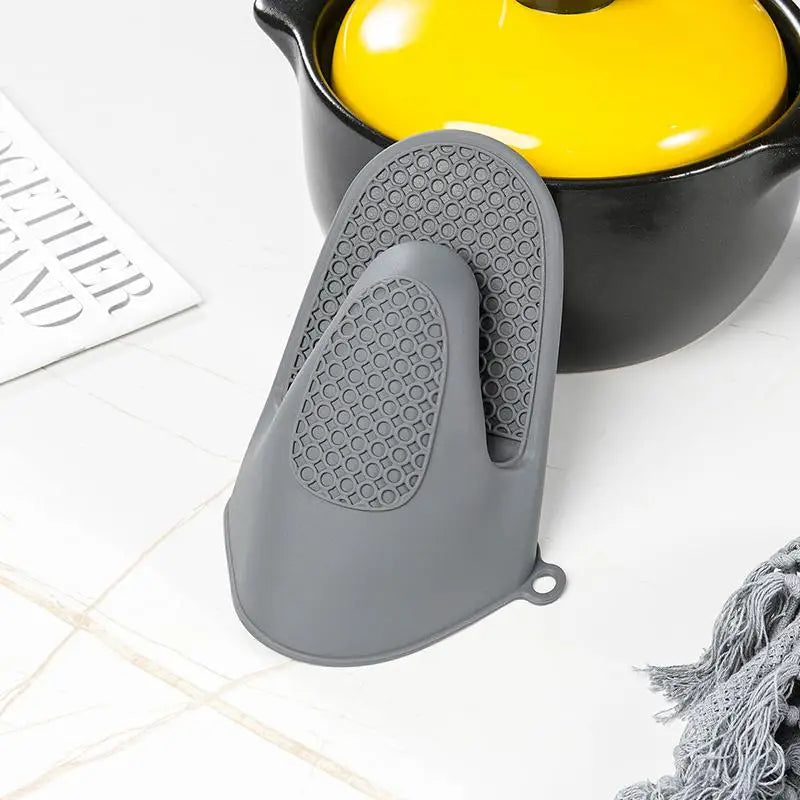 Silicone Hand Clip Kitchen Anti-scald Thickened Heat Insulation Qme Gray