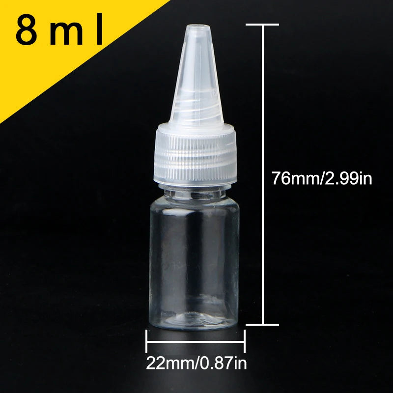 3 Transparent Refillable Dropper Bottles Plastic Squeeze Containers Qme 8ml
