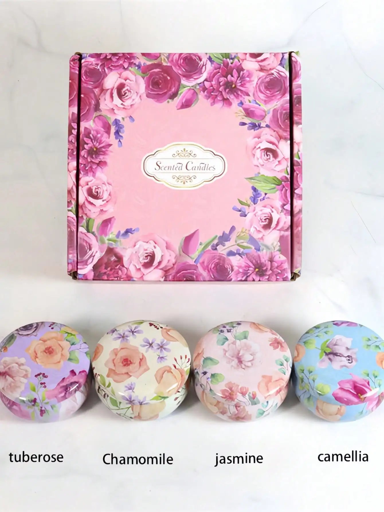 4 Cans Melt Wax Aromatherapy Homemade Soy Candle Cup Flower Candles Qme B