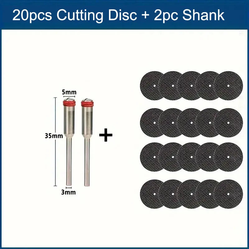 Abrasive Cutting Disc 32mm With Mandrels Grinding Wheels For Accesories Metal Cutting Rotary Tool Saw Blade Qme 20pcs 2pc Shank