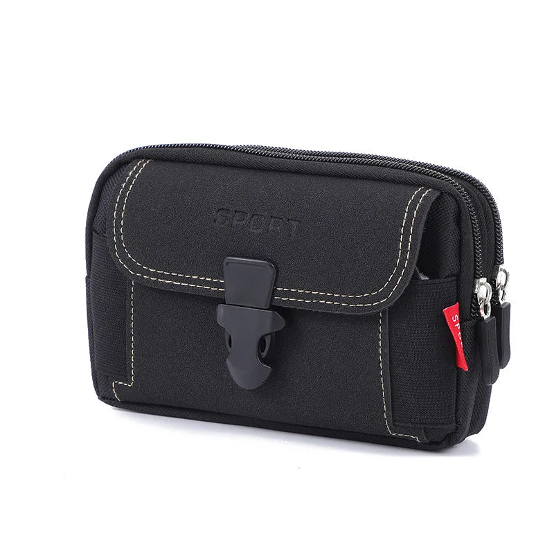 Man Belt Pouch Mobile Phone Bag Holster Bag Molle Waist Bag Pack Small Tactical Duty Belt Backpack Card Holder Qme Black Style 2