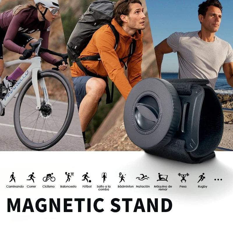 Magnetic Phone Holder Armband Wrist Strap Universal Sports Mount Qme