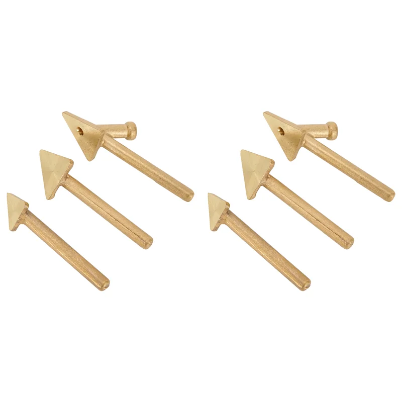 A02F-6Pcs Iron Plastic Welder Soldering Iron Tips Copper Repair Triangular Smoothing Head Welding Tips Replacement Tips Qme As Shown