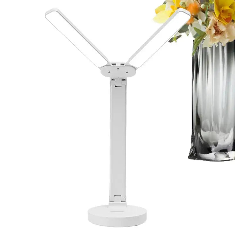Folding Desk Light Cordless Foldable Tabletop LED Lamp Double Source Qme