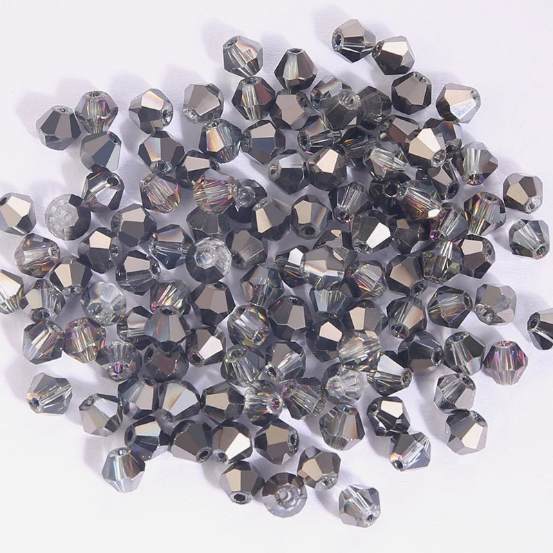 Glass Beads Bicone Shaped Faceted Crystal Jewelry Making Bracelet