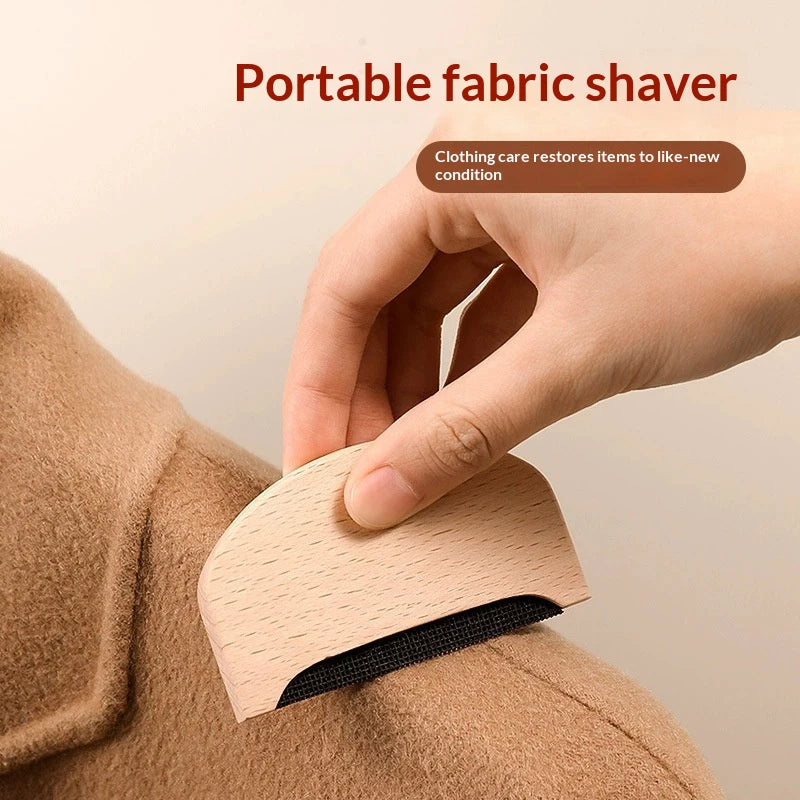 Portable Wooden Lint Trimmer Comb Shaver Epilator Sweater Clothes Qme