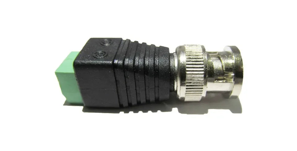 30pcs Male Metal BNC Connector with DC Connector Plug Screw Terminal UTP Video Balun for CCTV Surveillance Camera CCTV system Qme