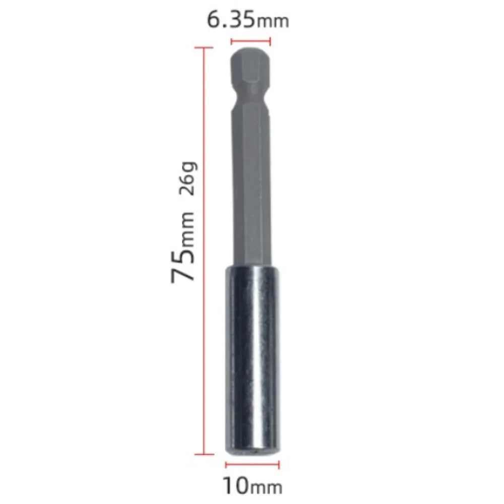 20-1PCS Hex Shank Drill Bit 60MM-150MM Magnetic Screwdriver Extended Link Screwdriver Head Holder Kit Rotary Tool Accessories Qme 75MM 1pcs