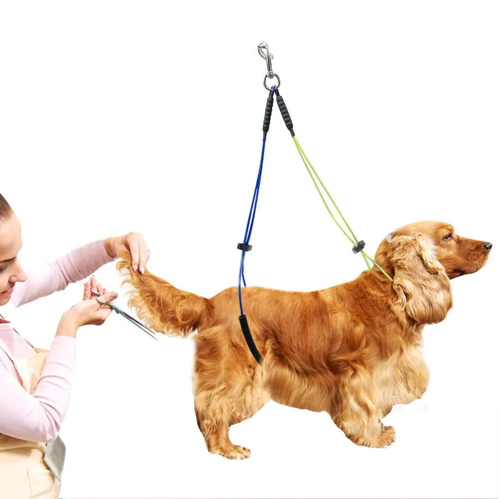 Dog Cat Grooming Loop Adjustable Pet Grooming Arm Cable Leash for Grooming Table Double Steel Restraint Holder Pet Grooming Tool Qme