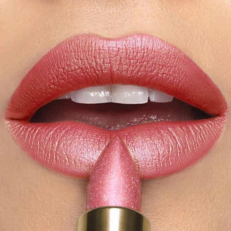 16 Colors Metallic Glitter Shiny Lipstick Lip Tint Waterproof Senior Qme 103