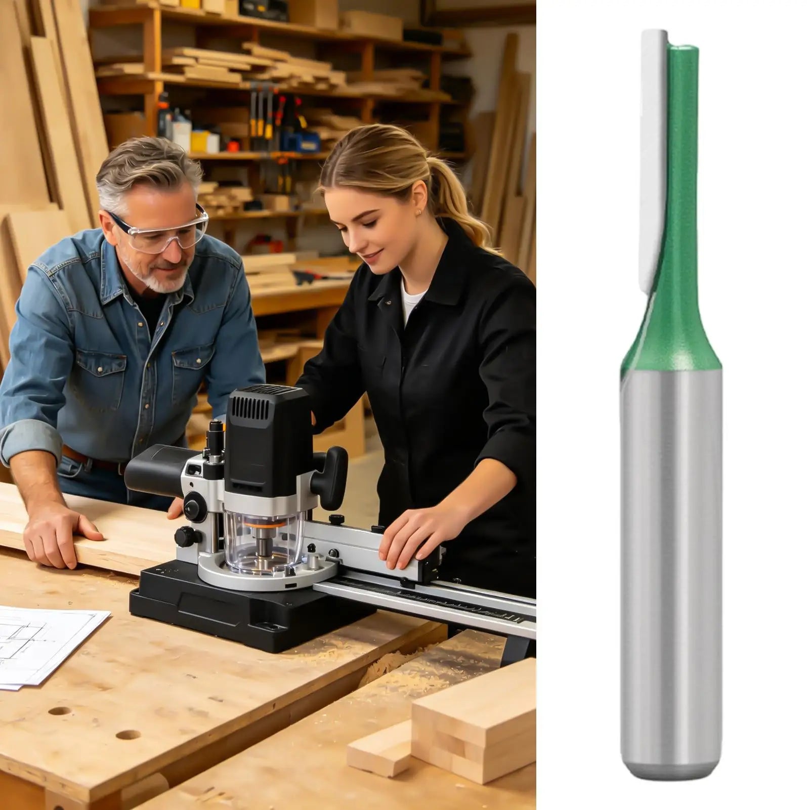 Straight Router Bits Woodworking Shank Diameter Engraving Tool Bit Qme