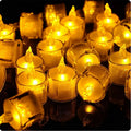 24Pcs Flameless LED Light Candle Crystal Candle Light Transparent Shell Electronic Night Lamp Dating Party Holiday Home Decor Qme 24PCs