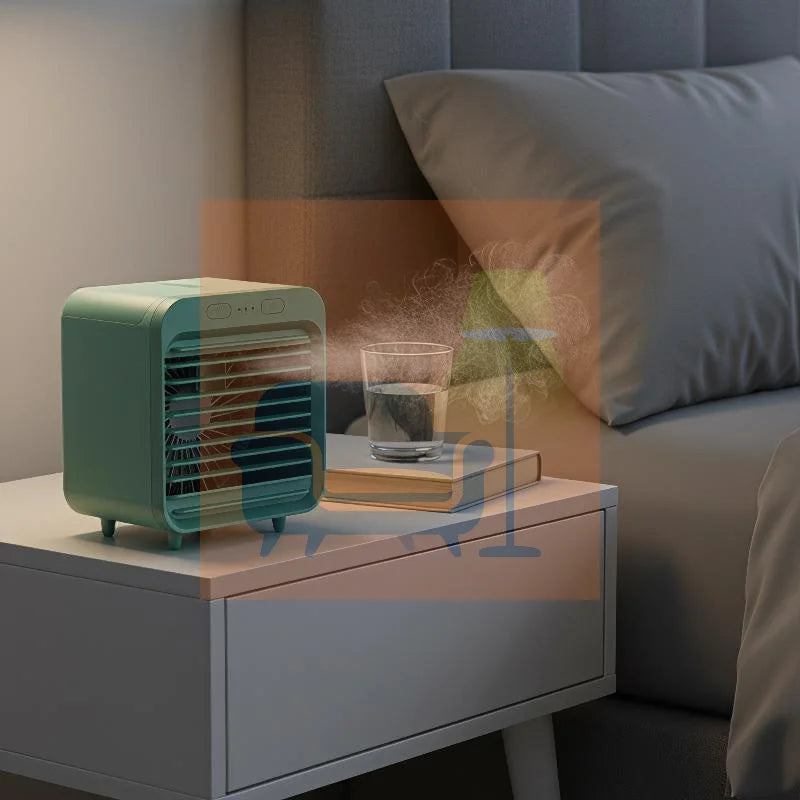Portable USB Chargeable Mini 3 Gear Air Conditioner Cooler Fan Air Conditioner Air Cooling Office Desktop Fan Parts Qme